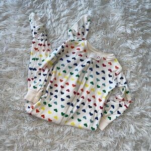 Primary Kids Pajama Set with Multicolor Heart Print